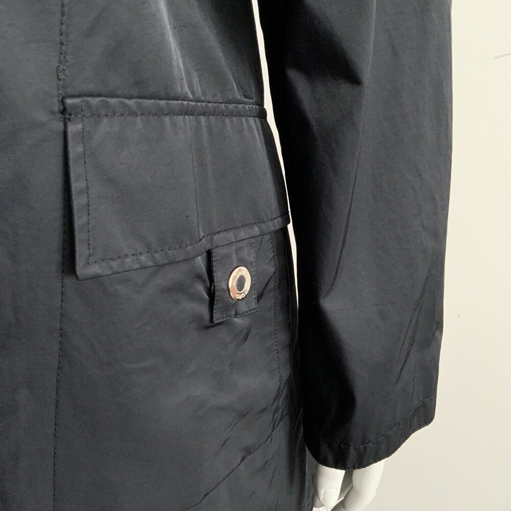 MICHAEL Michael Kors full Zip Long Sleeve Trench Black L - Picture 7 of 12
